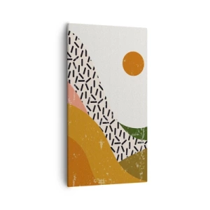 Obraz na plátne - Slnečná abstrakcia - 55x100 cm