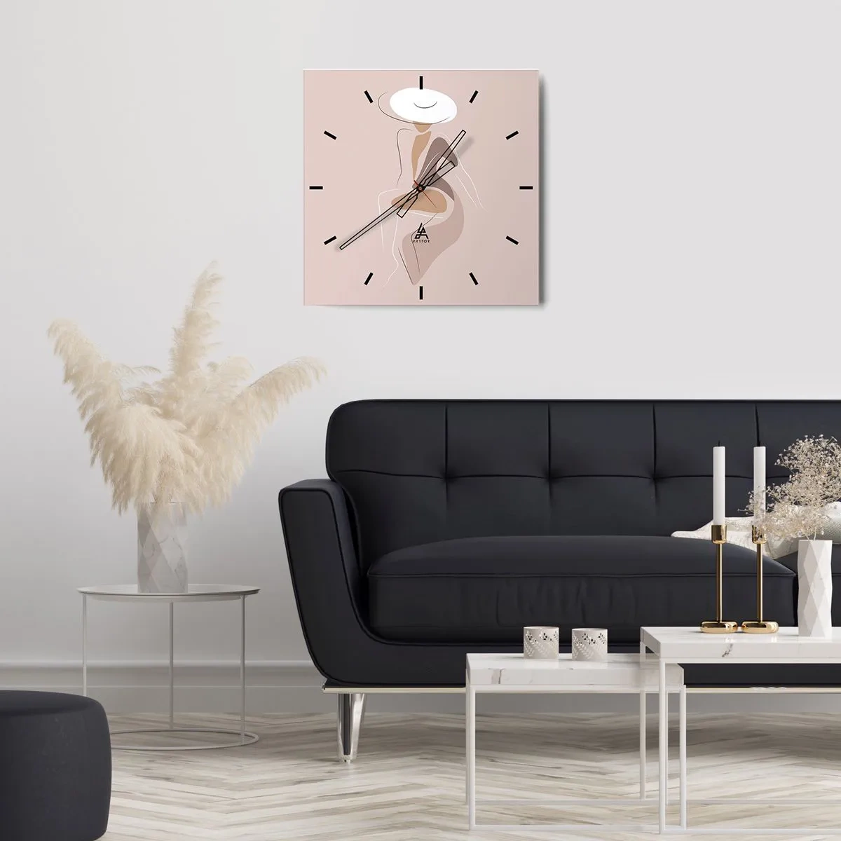 Nástenné hodiny - Ako vyzerá pravá dáma? - 40x40 cm