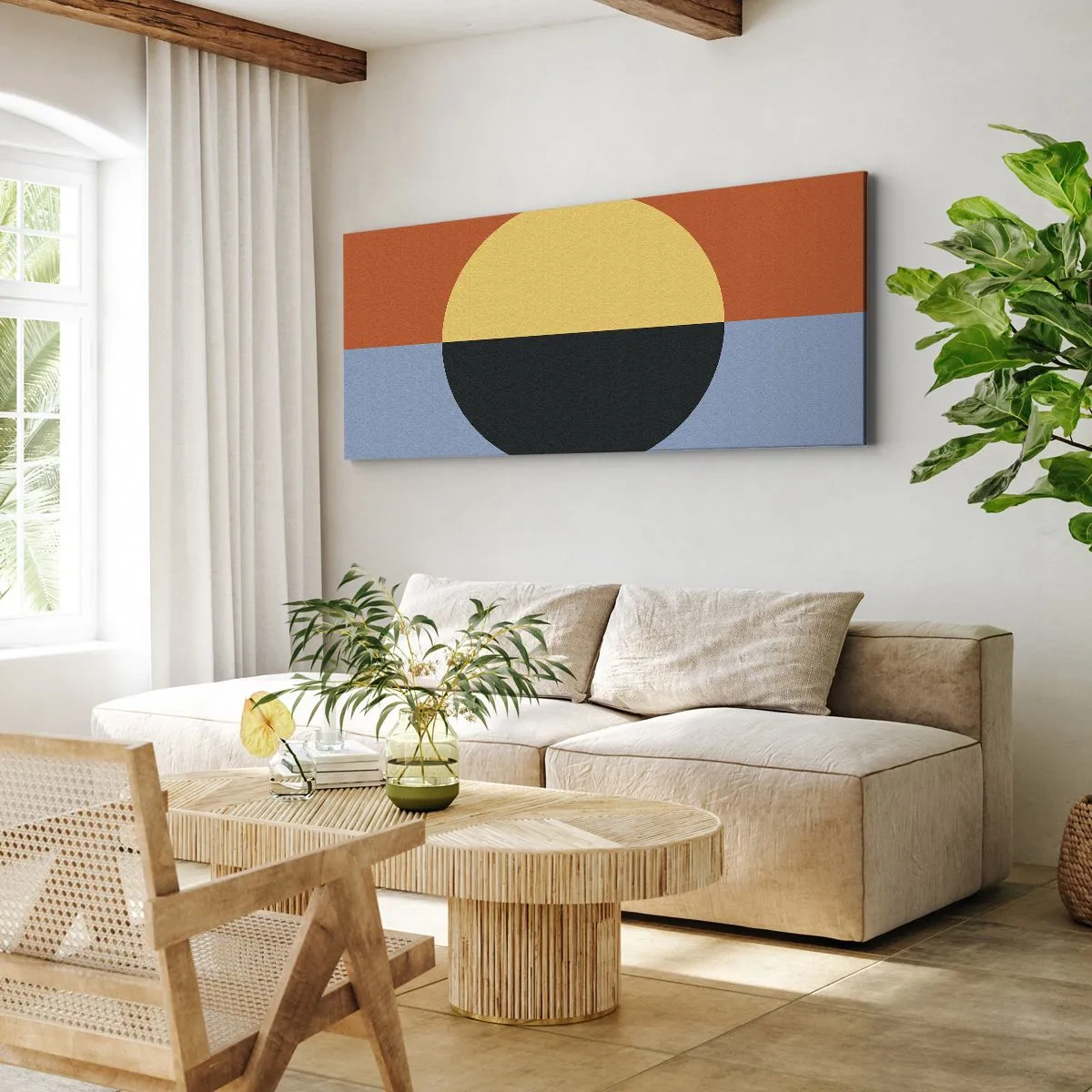 Obraz na plátne - Kompozícia tepla a chladu - 100x40 cm