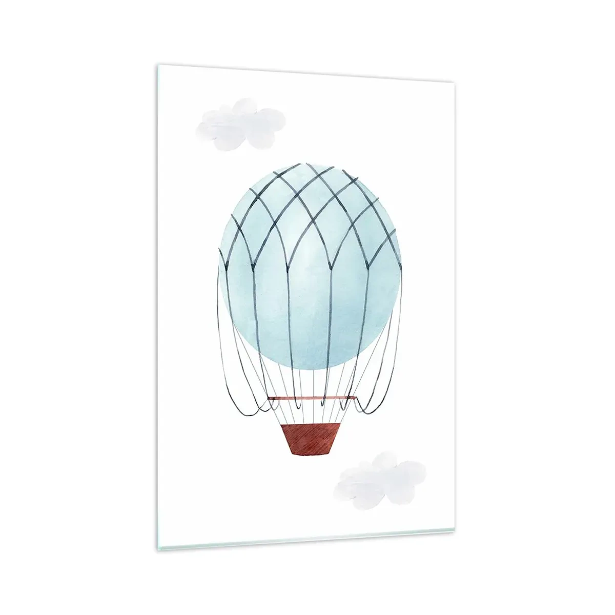 Obraz na skle - Celý v oblakoch - 80x120 cm