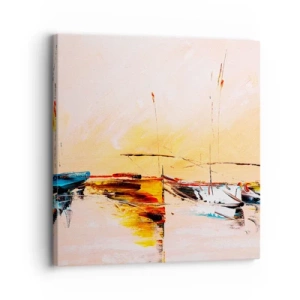 Obraz na plátne - Večer v prístave - 30x30 cm