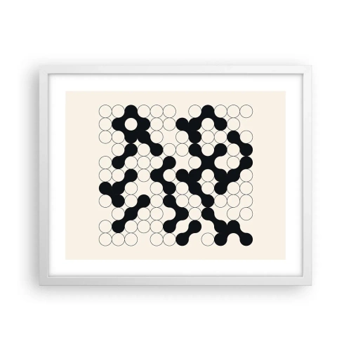 Plagát v bielom ráme - Čínska hra – variácia - 50x40 cm