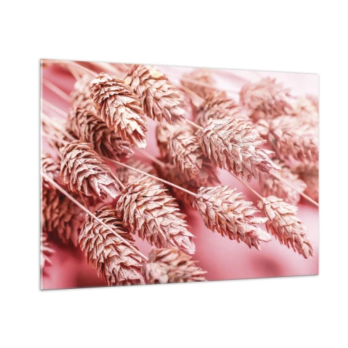 Obraz na skle - Kvetinová kaskáda v ružovej - 100x70 cm