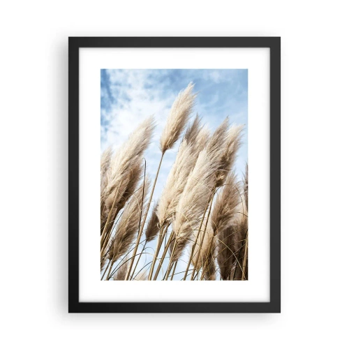 Plagát v čiernom ráme - Slnečné a veterné pohladenie - 30x40 cm