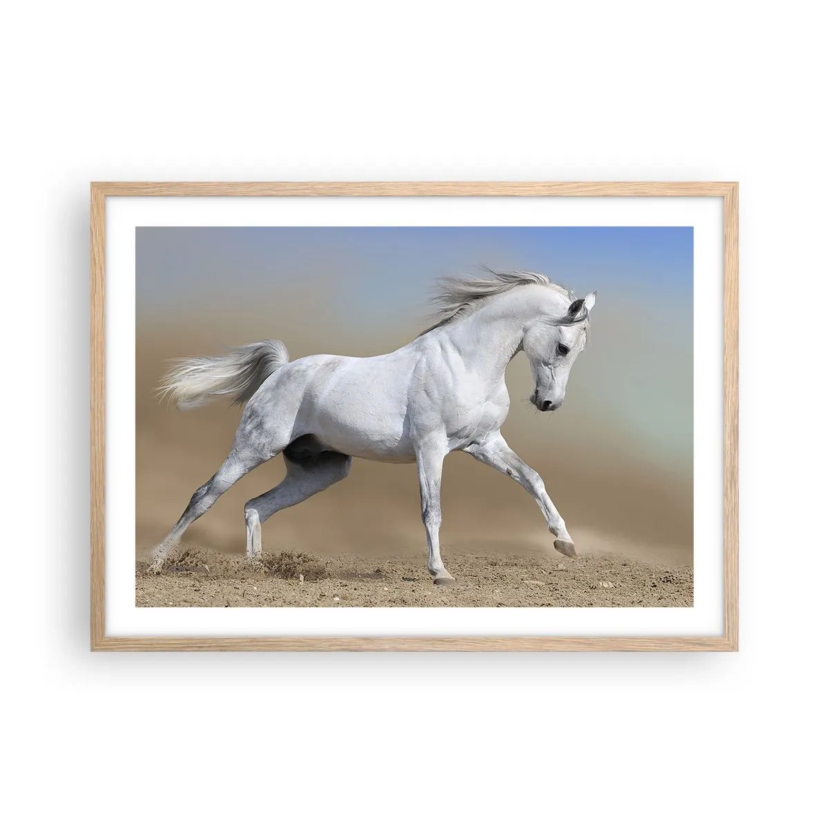 Plagát v ráme zo svetlého duba - Najkrajšia arabská rozprávka - 70x50 cm
