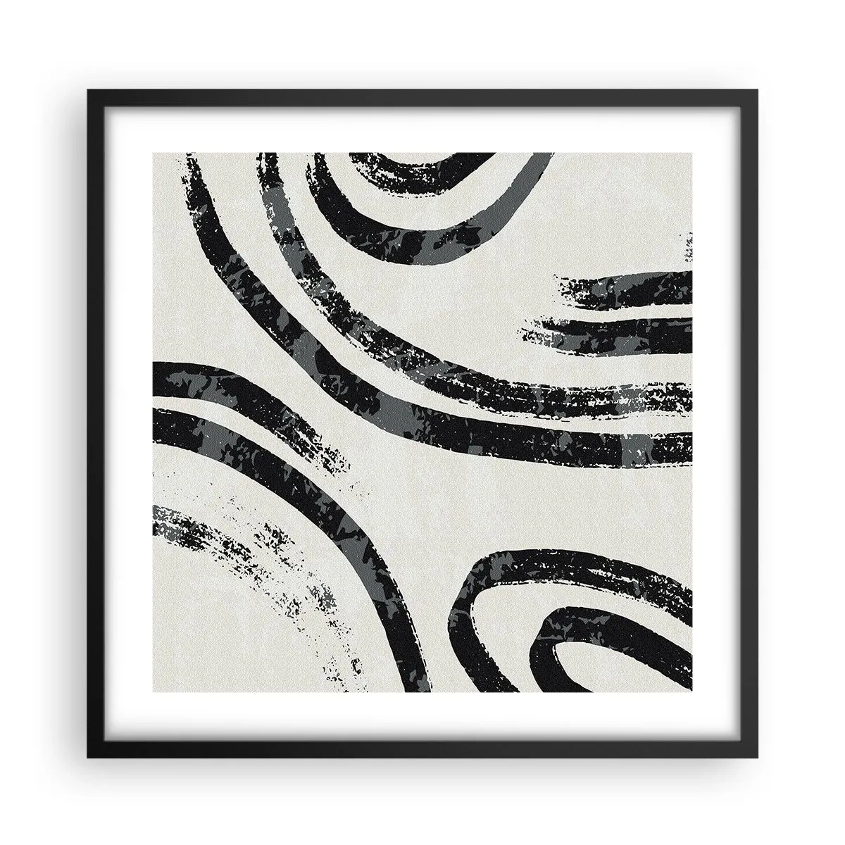 Plagát v čiernom ráme - Napoly zastavený - 50x50 cm