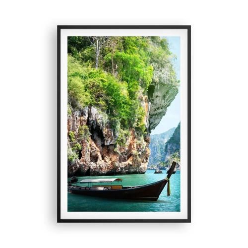 Plagát v čiernom ráme - Pozvánka na exotickú cestu - 61x91 cm