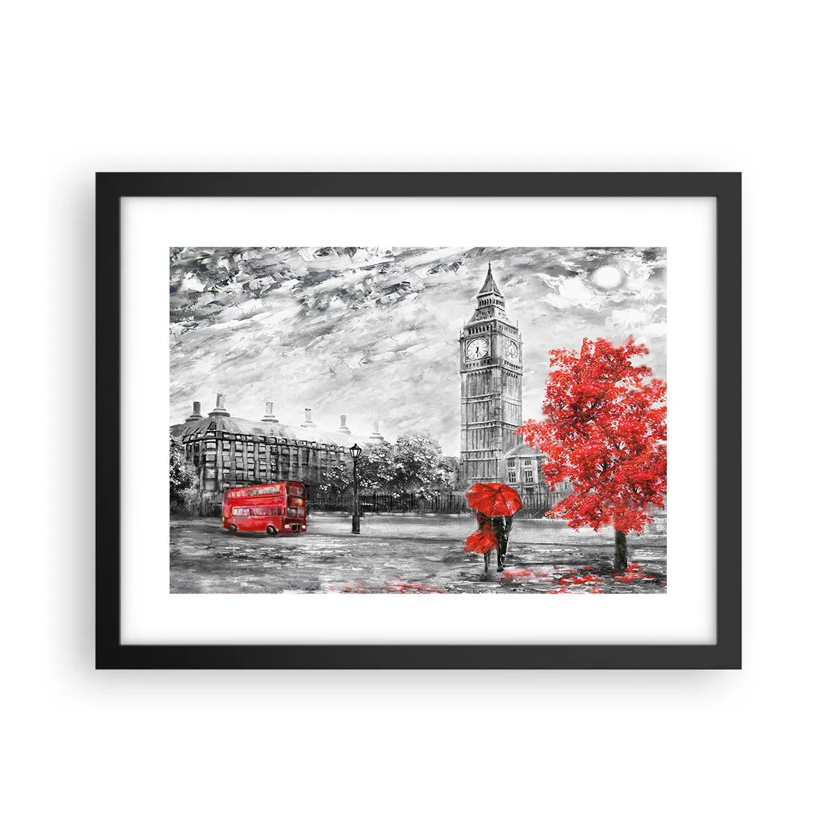 Plagát v čiernom ráme - Vzrušujúci deň - 40x30 cm