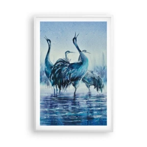 Plagát v bielom ráme - Ranné stretnutie - 61x91 cm