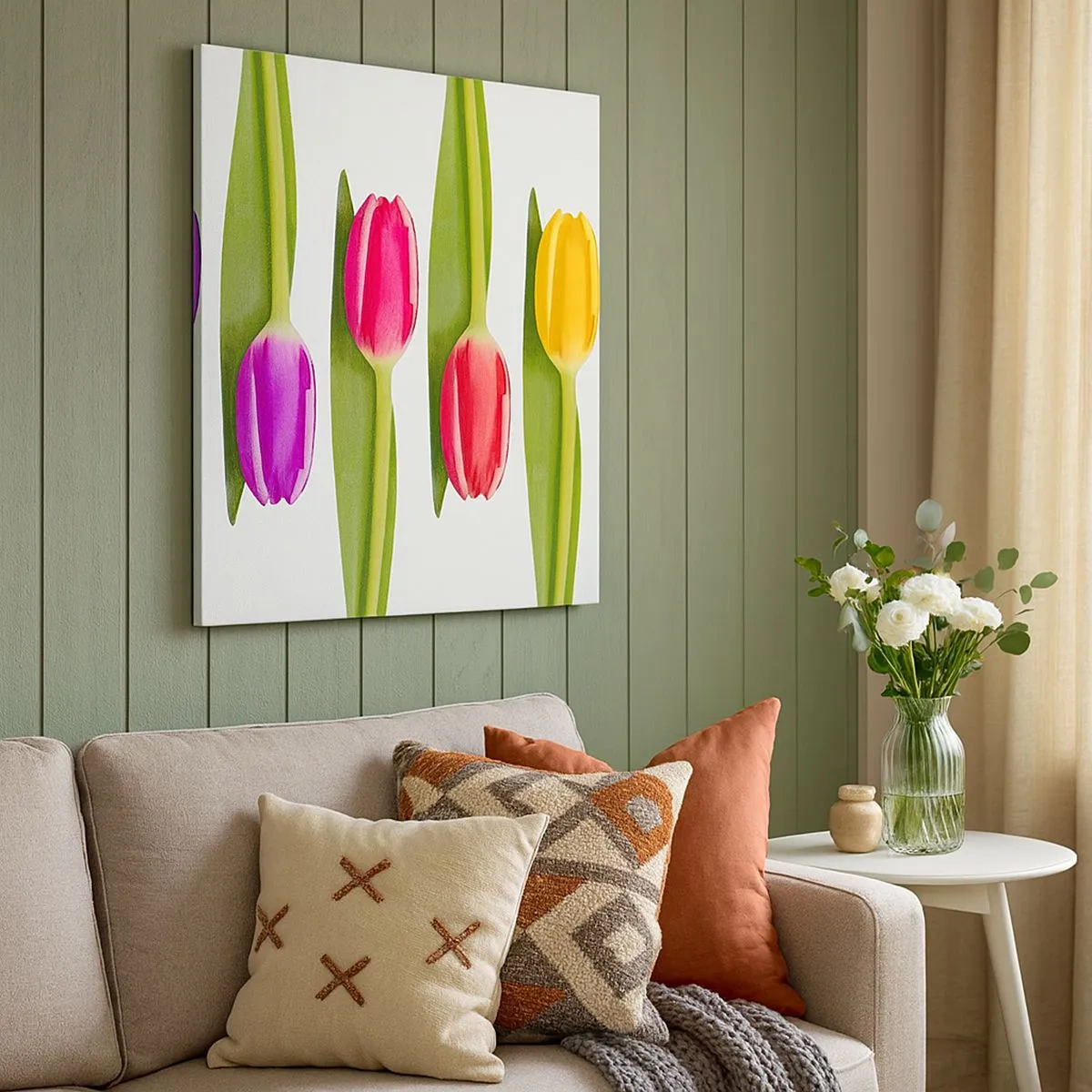 Obraz na plátne - Dúhová kompozícia - 30x30 cm