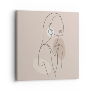 Obraz na plátne - Dievčenská ikona - 40x40 cm