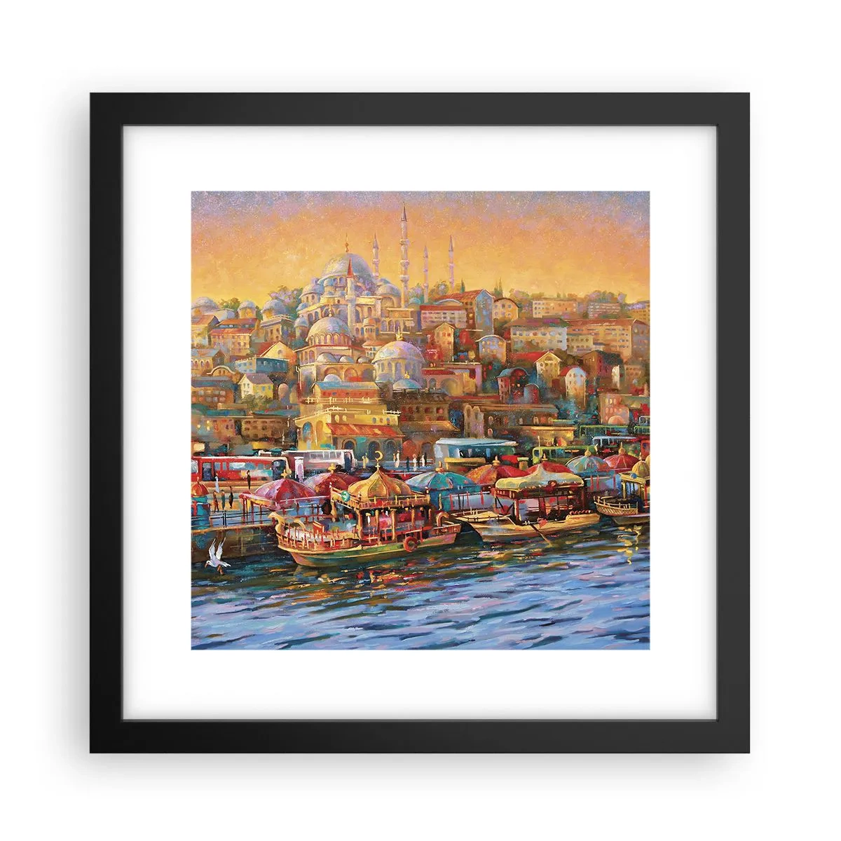 Plagát v čiernom ráme - Istanbulský príbeh - 30x30 cm