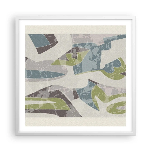 Plagát v bielom ráme - Kompozícia za sklom - 60x60 cm