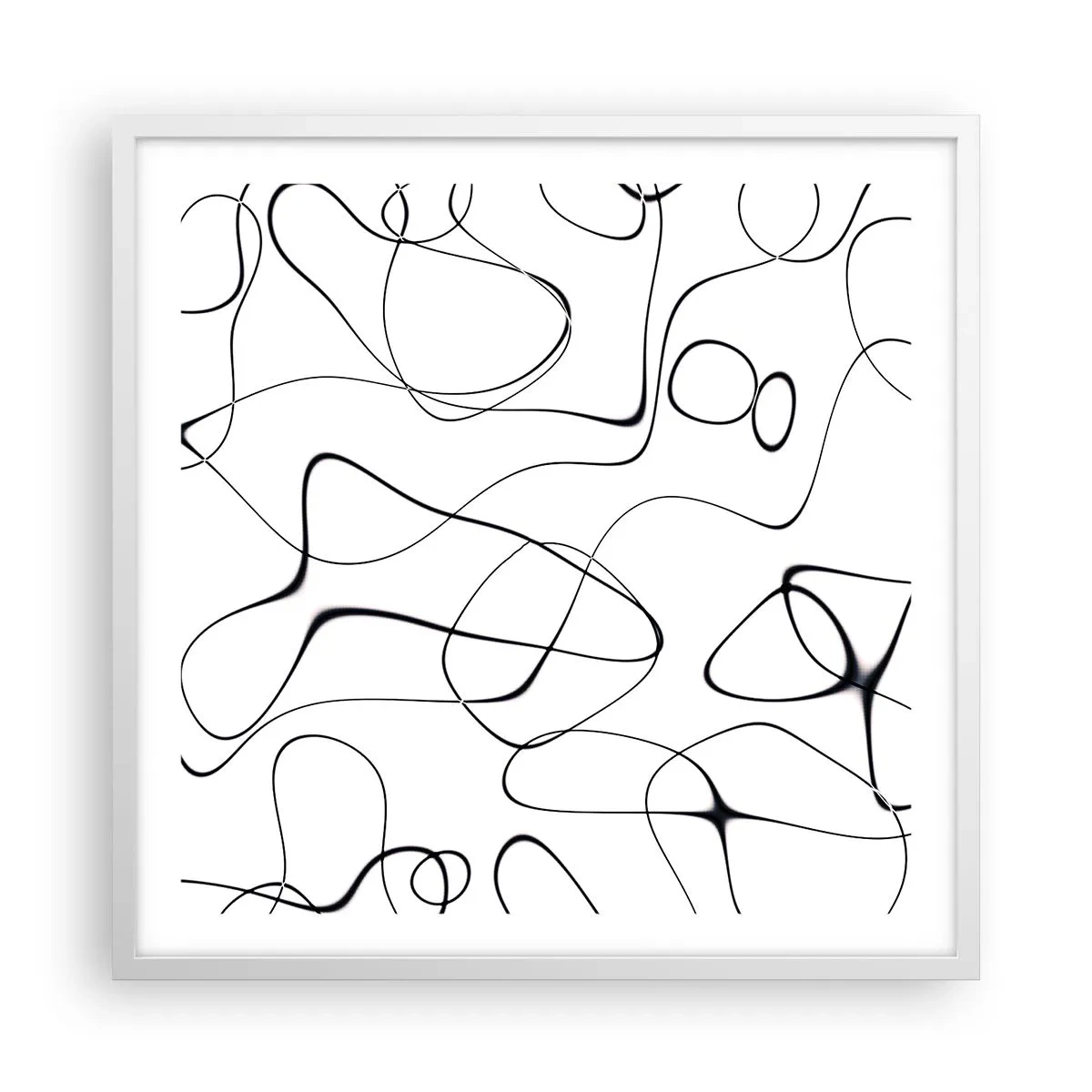 Plagát v bielom ráme - Cesty života, zákruty osudu - 60x60 cm