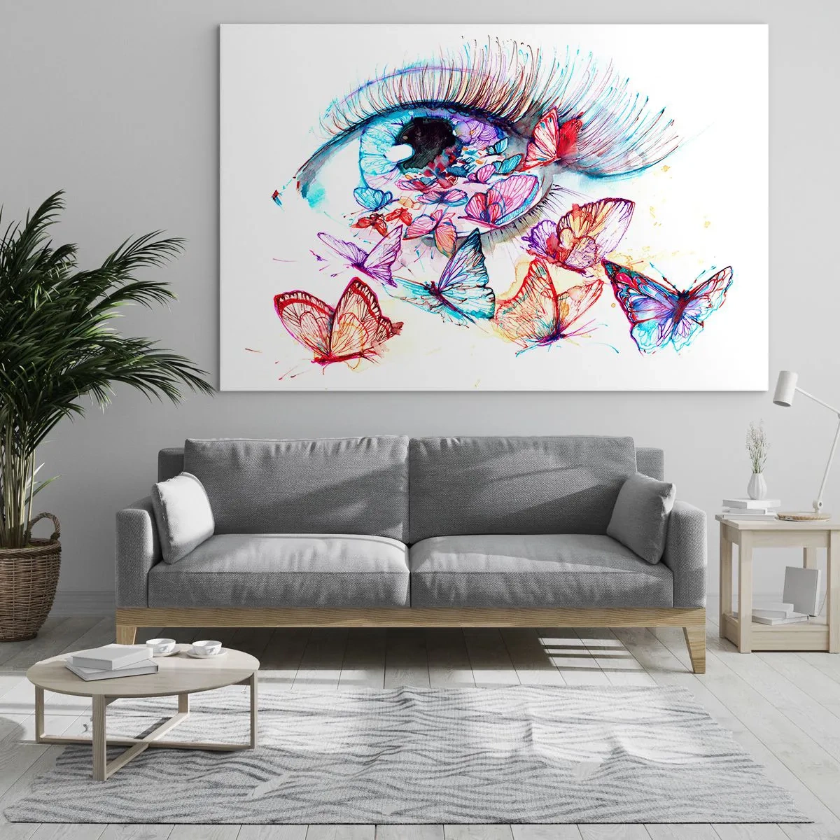 Obraz na skle - Rozprávkové kúzlo očí - 100x70 cm