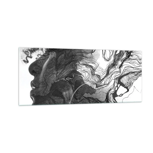 Obraz na skle - Zapletená v snoch - 100x40 cm