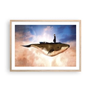 Plagát v ráme zo svetlého duba - Surrealistická cesta - 70x50 cm