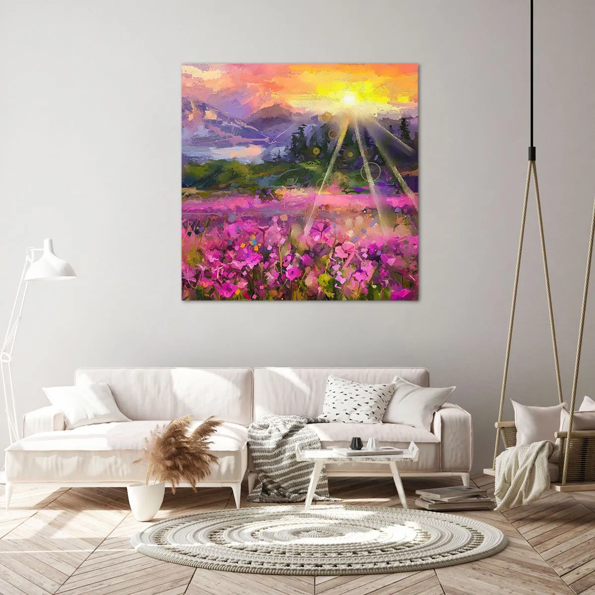Obraz na plátne - V údolí v starostlivosti slnka - 50x50 cm