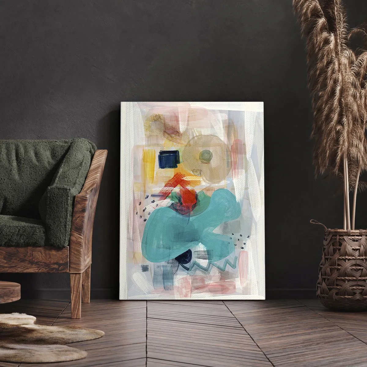 Obraz na plátne - Farebná hra - 45x80 cm