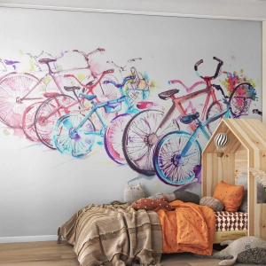 Fototapeta na mieru Standard Eco - Zjazd Antimoto klubu - Bicykel, Abstrakcia, Grafika