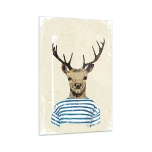 Obraz na skle - Pretože mám rád pruhované košele! - 70x100 cm