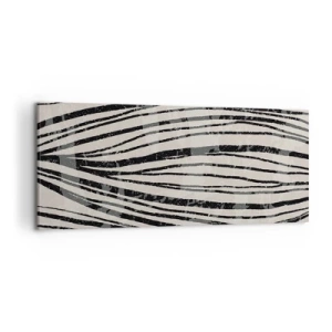 Obraz na plátne - Močiar s líniami - 120x50 cm