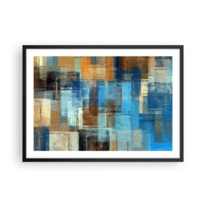 Plagát v čiernom ráme - Cez modrý závoj - 70x50 cm