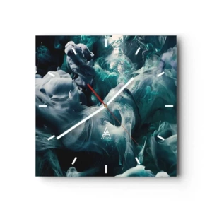 Nástenné hodiny - Pohyb farby - 40x40 cm