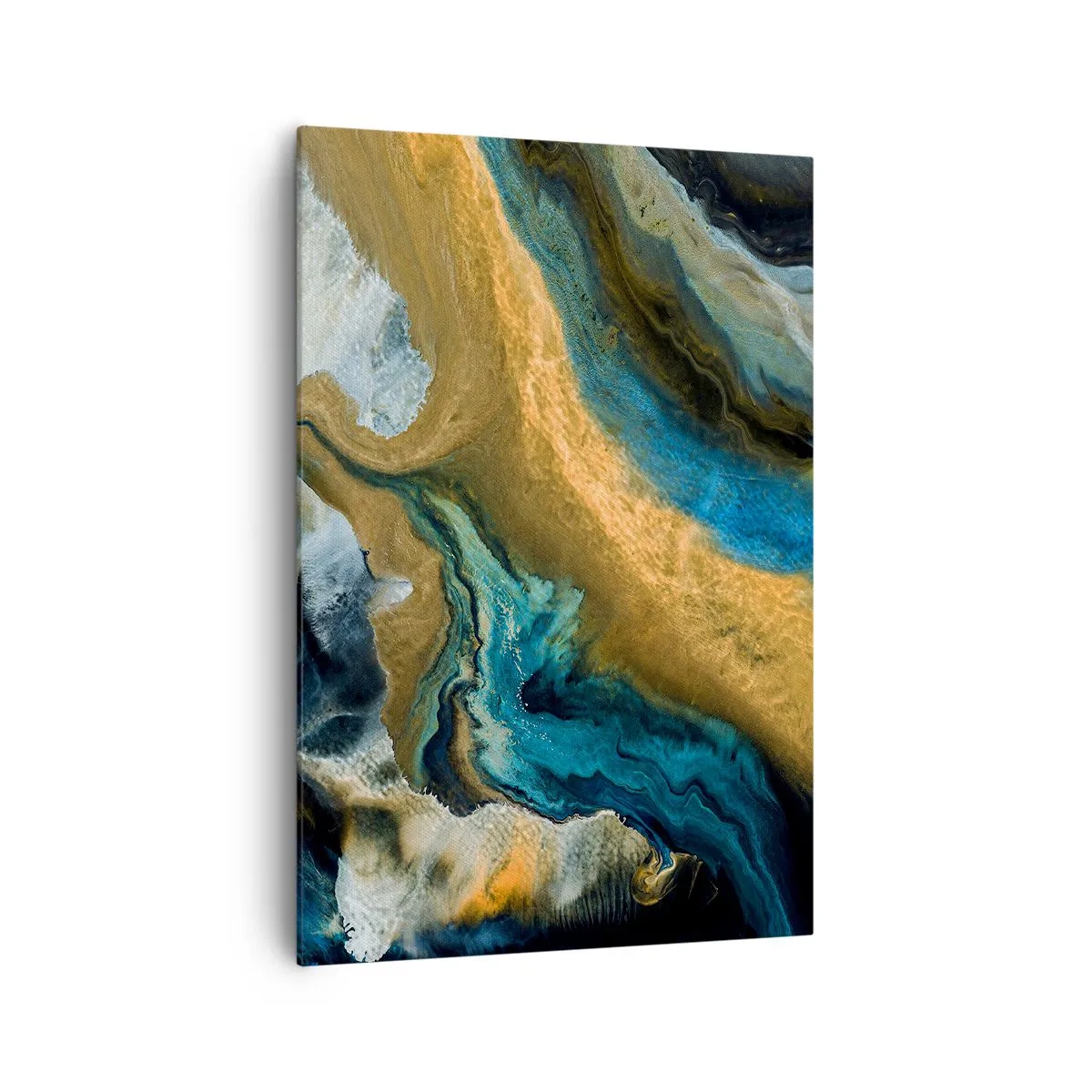 Obraz na plátne - Modrá – žltá – vzájomné vplyvy - 70x100 cm