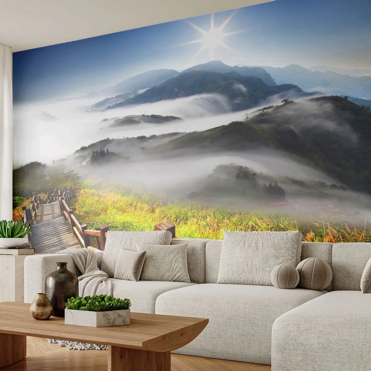 Fototapeta Premium Sand - Utkané zo žiary a hmly - Krajina, hory, národný park - 100x70 cm