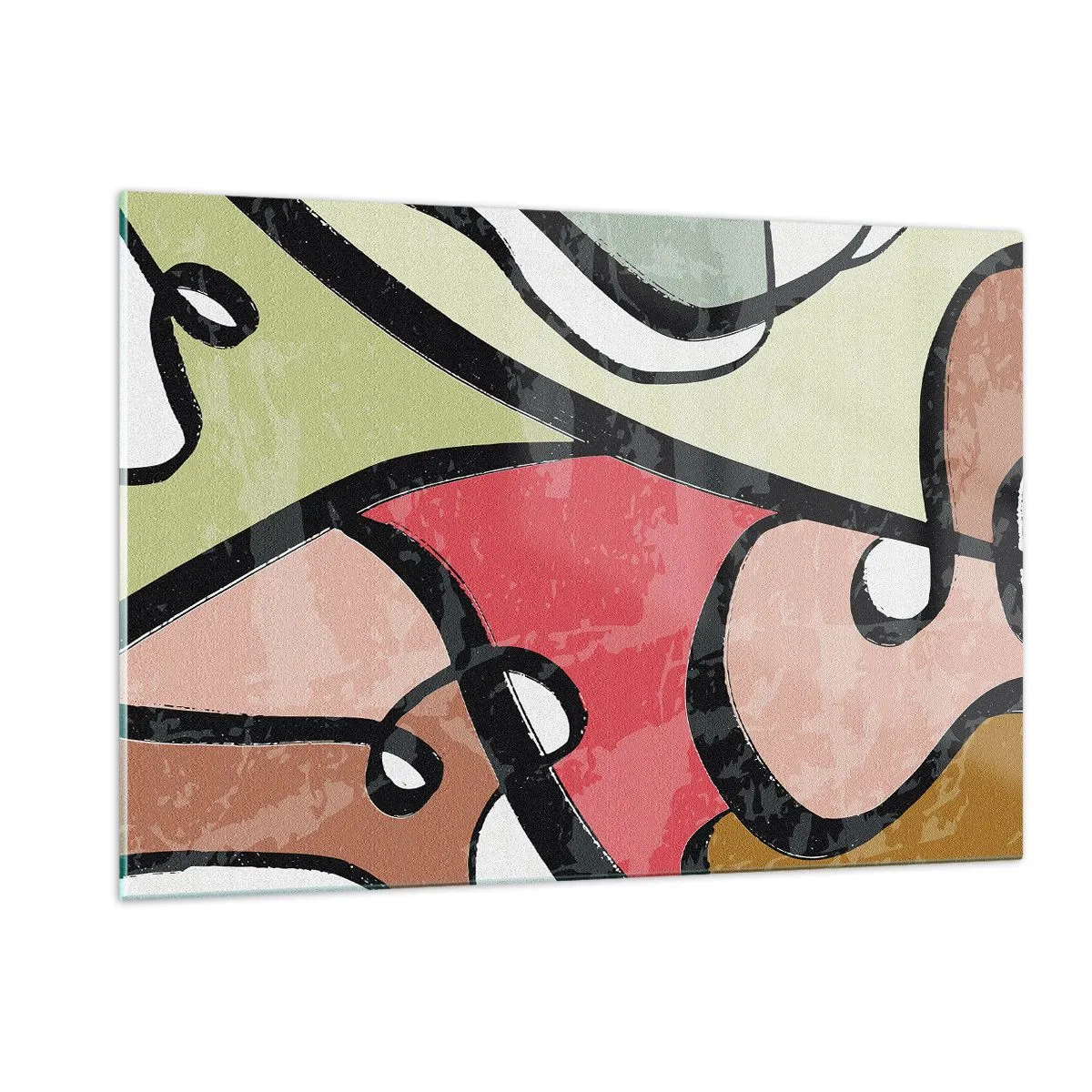 Obraz na skle - Piruety uprostred farieb - 120x80 cm