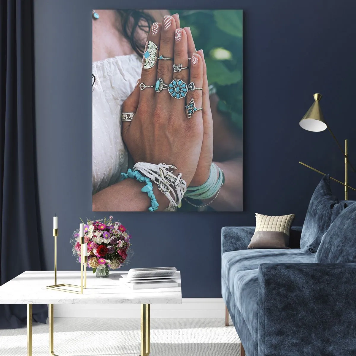 Obraz na skle - Vitajte v centre bytia - 80x120 cm