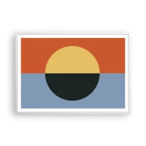 Plagát v bielom ráme - Kompozícia tepla a chladu - 100x70 cm