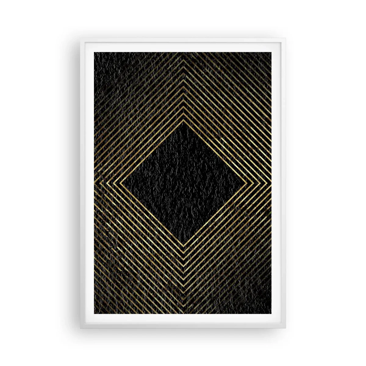 Plagát v bielom ráme - Geometria v štýle glamour - 70x100 cm