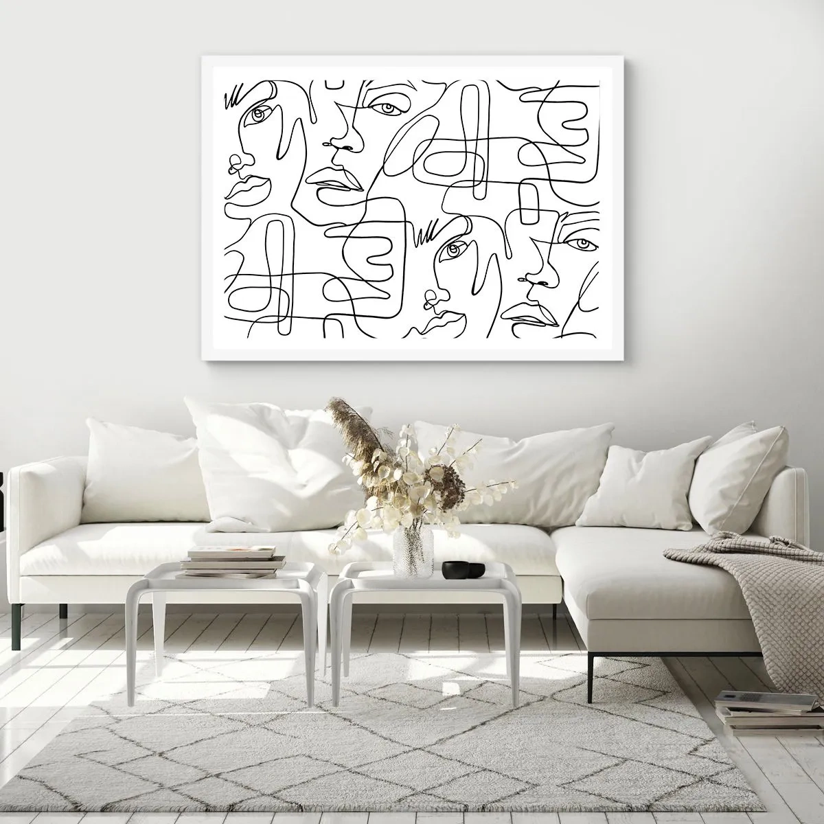 Plagát v bielom ráme - V spletených emóciách - 100x70 cm