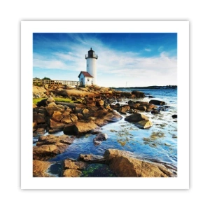 Plagát - Vráťte sa šťastne, čakám - 50x50 cm