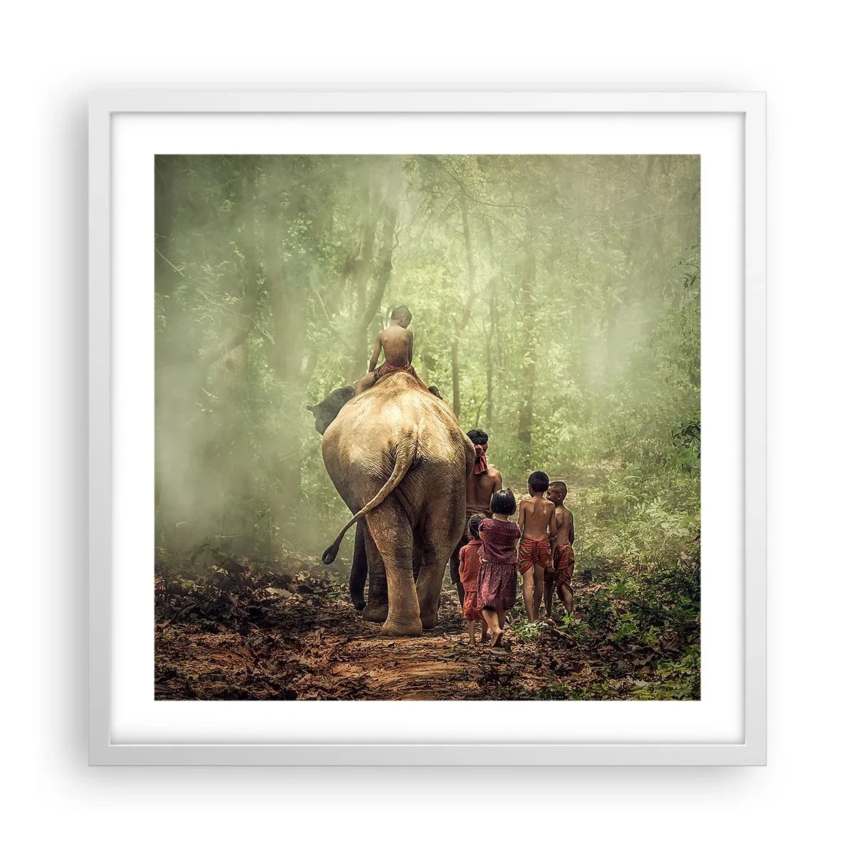 Plagát v bielom ráme - Nová Kniha džunglí - 50x50 cm