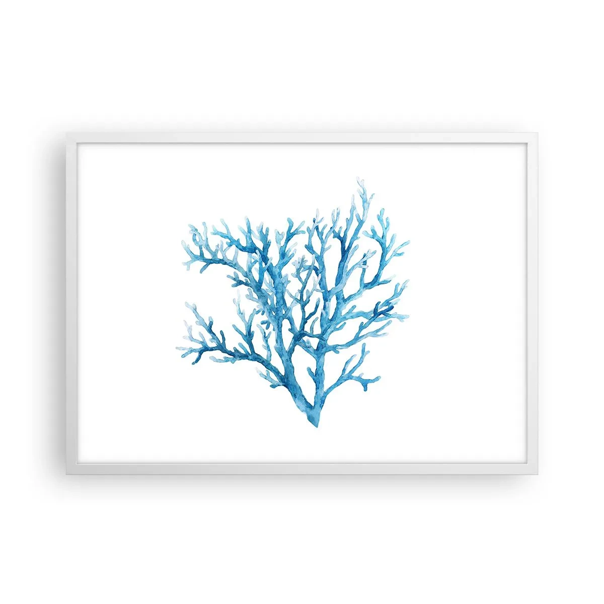 Plagát v bielom ráme - Morský filigrán - 70x50 cm