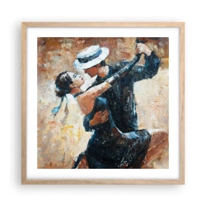 Plagát v ráme zo svetlého duba - A la Rudolf Valentino - 50x50 cm