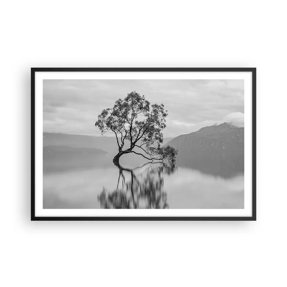 Plagát v čiernom ráme - Existuje taká krajina - 91x61 cm