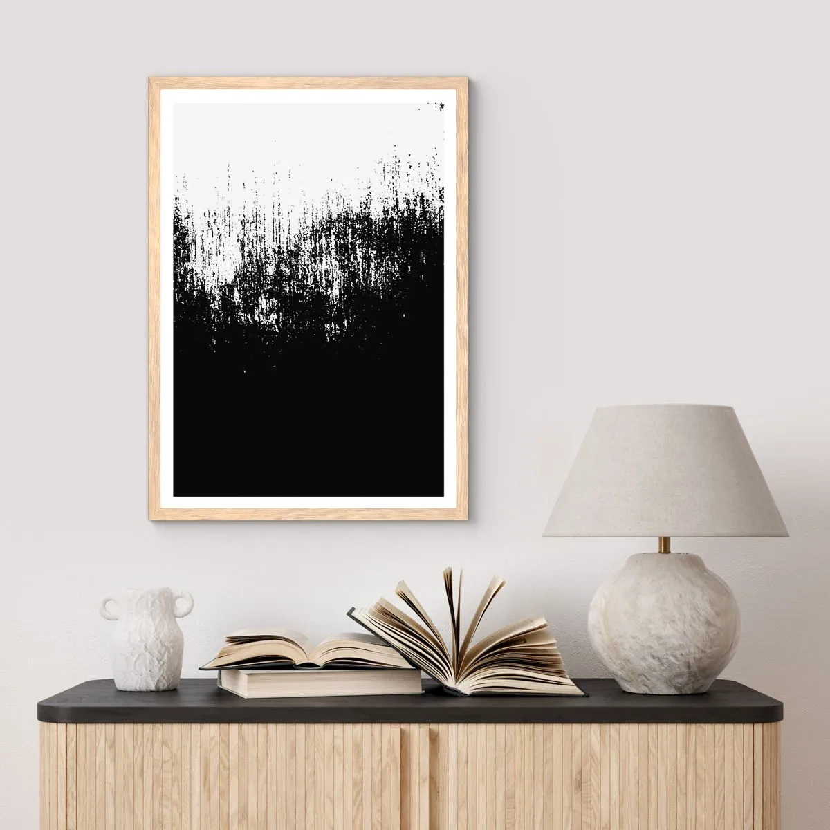 Plagát v ráme zo svetlého duba - Víťazom sa stáva... - 30x40 cm