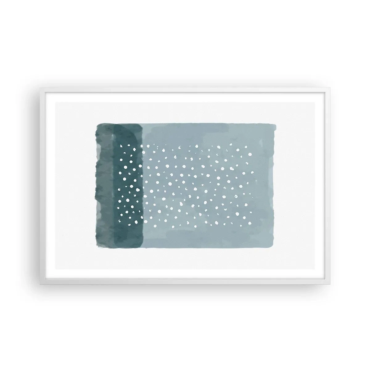 Plagát v bielom ráme - Pestované na modrej - 91x61 cm