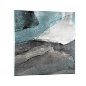 Obraz na skle - Abstrakcie: skaly a ľad - 60x60 cm