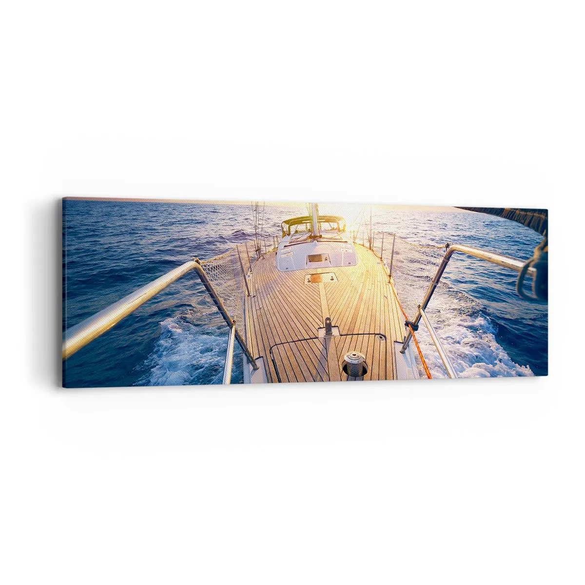 Obraz na plátne - Bežiaca po vlnách - 90x30 cm