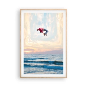 Plagát v ráme zo svetlého duba - Do inej dimenzie - 61x91 cm