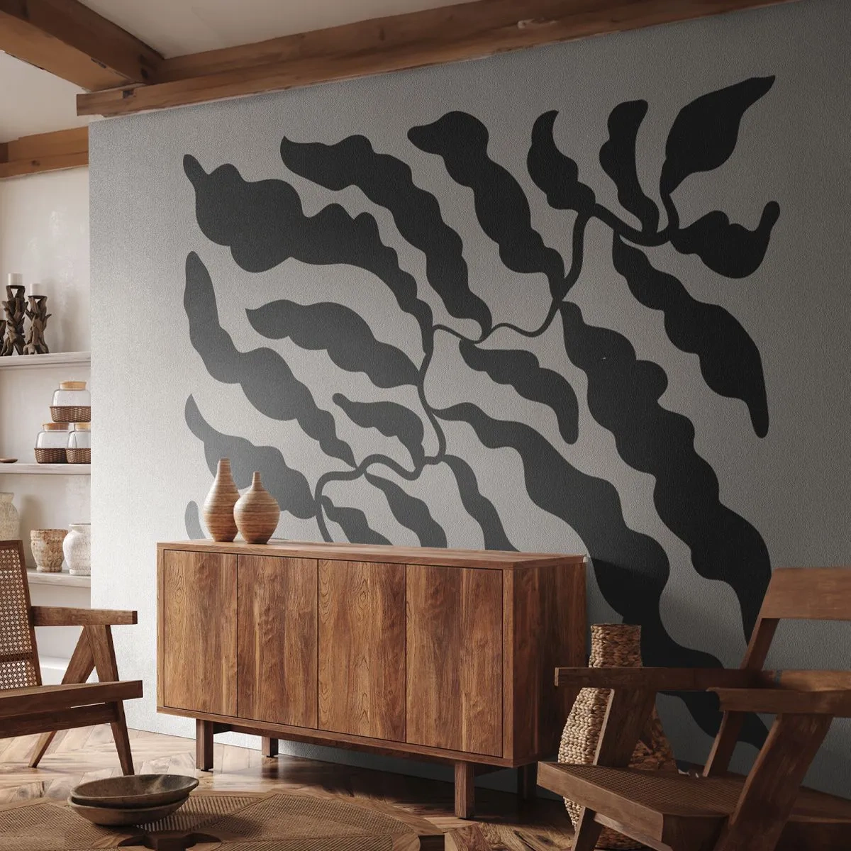 Fototapeta Premium Sand - Povaha štvorca - Boho, Rastliny, Kus - 350x256 cm