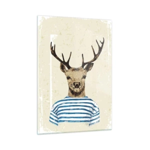 Obraz na skle - Pretože mám rád pruhované košele! - 50x70 cm