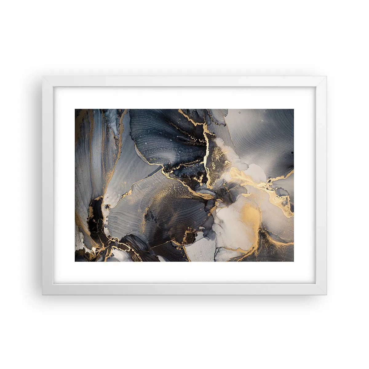 Plagát v bielom ráme - Život kameňa - 40x30 cm