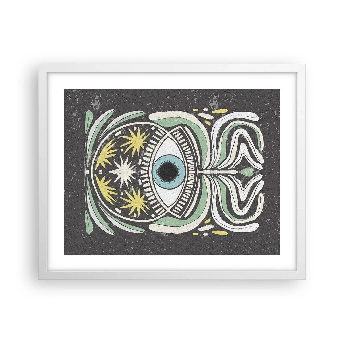 Plagát v bielom ráme - Kmeňové rituály - 50x40 cm