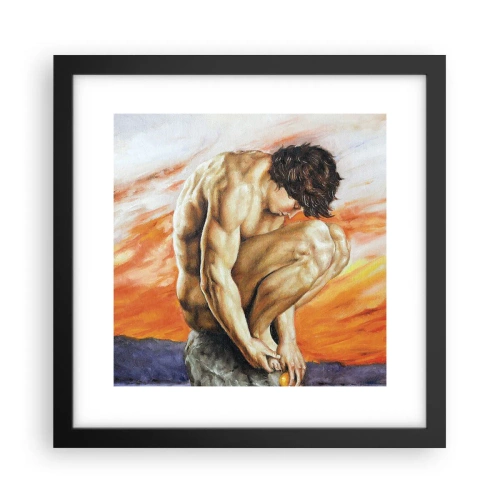 Plagát v čiernom ráme - Ponorený do seba - 30x30 cm